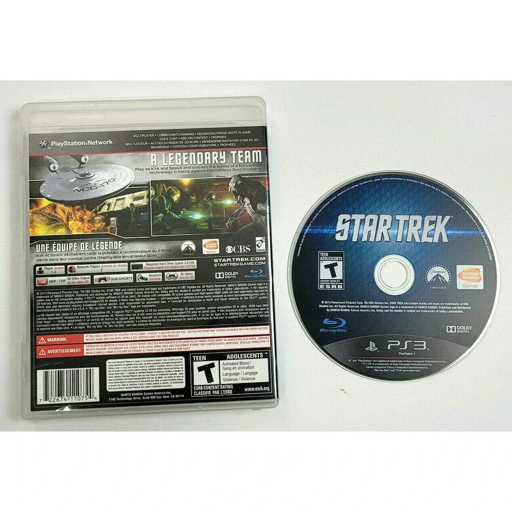 STAR TREK - PLAYSTATION 3 -‎ GAME & CASE